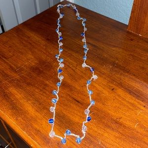 Blue, White and Silver necklace
